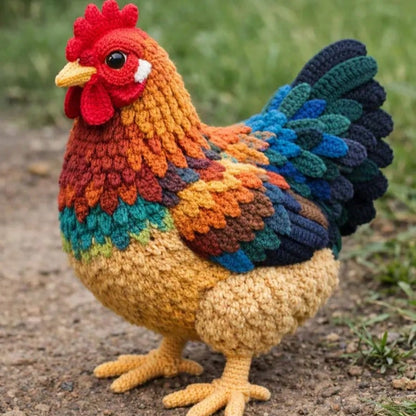 1Set Animal Crochet Kit For Beginners, Beginner Crochet Kit For Adults With Step-By-Step Text Tutorials, Chicken DIY Crafts For Adults, Birthday Easter Day And Spring Gifts, Cute Funny Farmhouse Home