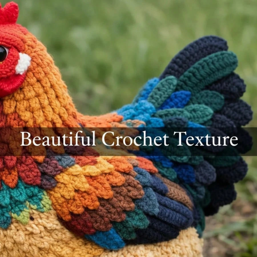 1Set Animal Crochet Kit For Beginners, Beginner Crochet Kit For Adults With Step-By-Step Text Tutorials, Chicken DIY Crafts For Adults, Birthday Easter Day And Spring Gifts, Cute Funny Farmhouse Home