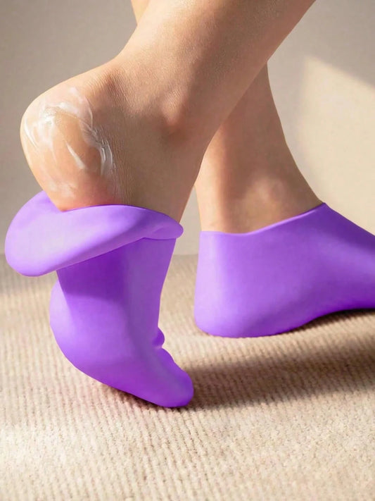 2/1 Pair Silicone Moisturizing Foot Socks, Effective Foot Care, Prevent Cracked Heels, Remove Dead Skin, Elastic Foot Socks, All-Day Moisture Locking, Prevent Dryness, Odorless, Easy To Wear And Remov