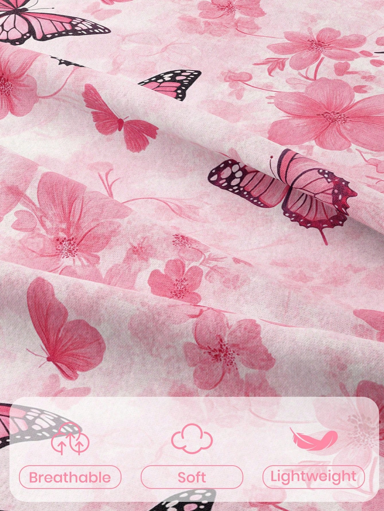 2/3pcs Butterfly Duvet Cover Set, Bedding Set, Room Decor, Skin-Friendly Comfortable, Soft And Cozy, Zipper & Corner Ties, Breathable And Lightweight, Silky Smooth, All Seasons, Fits Single/Double/Kin