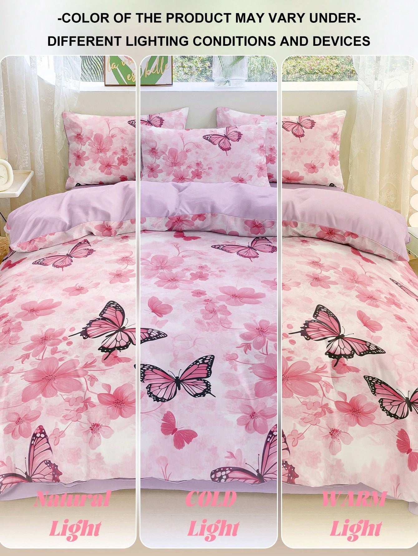2/3pcs Butterfly Duvet Cover Set, Bedding Set, Room Decor, Skin-Friendly Comfortable, Soft And Cozy, Zipper & Corner Ties, Breathable And Lightweight, Silky Smooth, All Seasons, Fits Single/Double/Kin