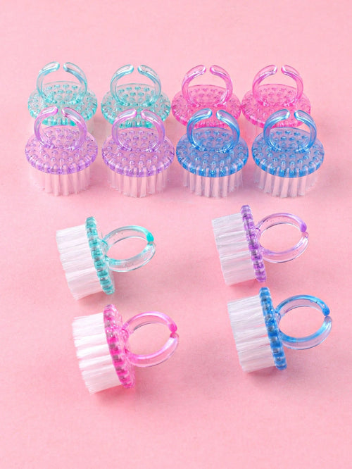 2/4/10pcs Nail Brush, Multi-Functional Brush For Nail Care, Nail Cleaning, Nail Dust Removal And Dirt Cleaning