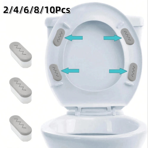 2/4/6/8/10Pcs Toilet Seat Cushion Edge Guards, With Strong Cushioning And Adhesive Function, Suitable For Toilet Accessory Installation, Making Your Toilet Seat More Stable And Comfortable