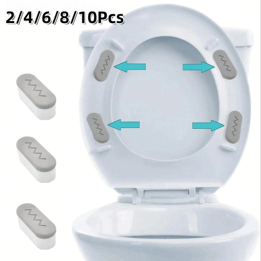 2/4/6/8/10Pcs Toilet Seat Cushion Edge Guards, With Strong Cushioning And Adhesive Function, Suitable For Toilet Accessory Installation, Making Your Toilet Seat More Stable And Comfortable