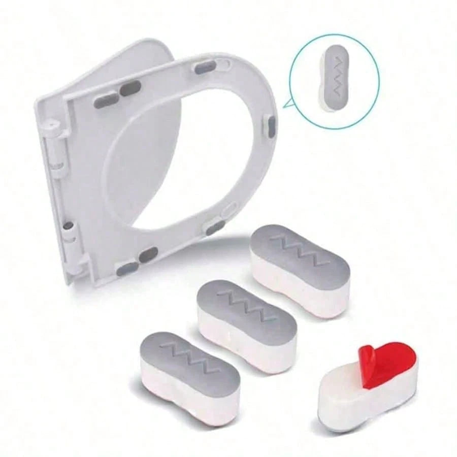2/4/6/8/10Pcs Toilet Seat Cushion Edge Guards, With Strong Cushioning And Adhesive Function, Suitable For Toilet Accessory Installation, Making Your Toilet Seat More Stable And Comfortable