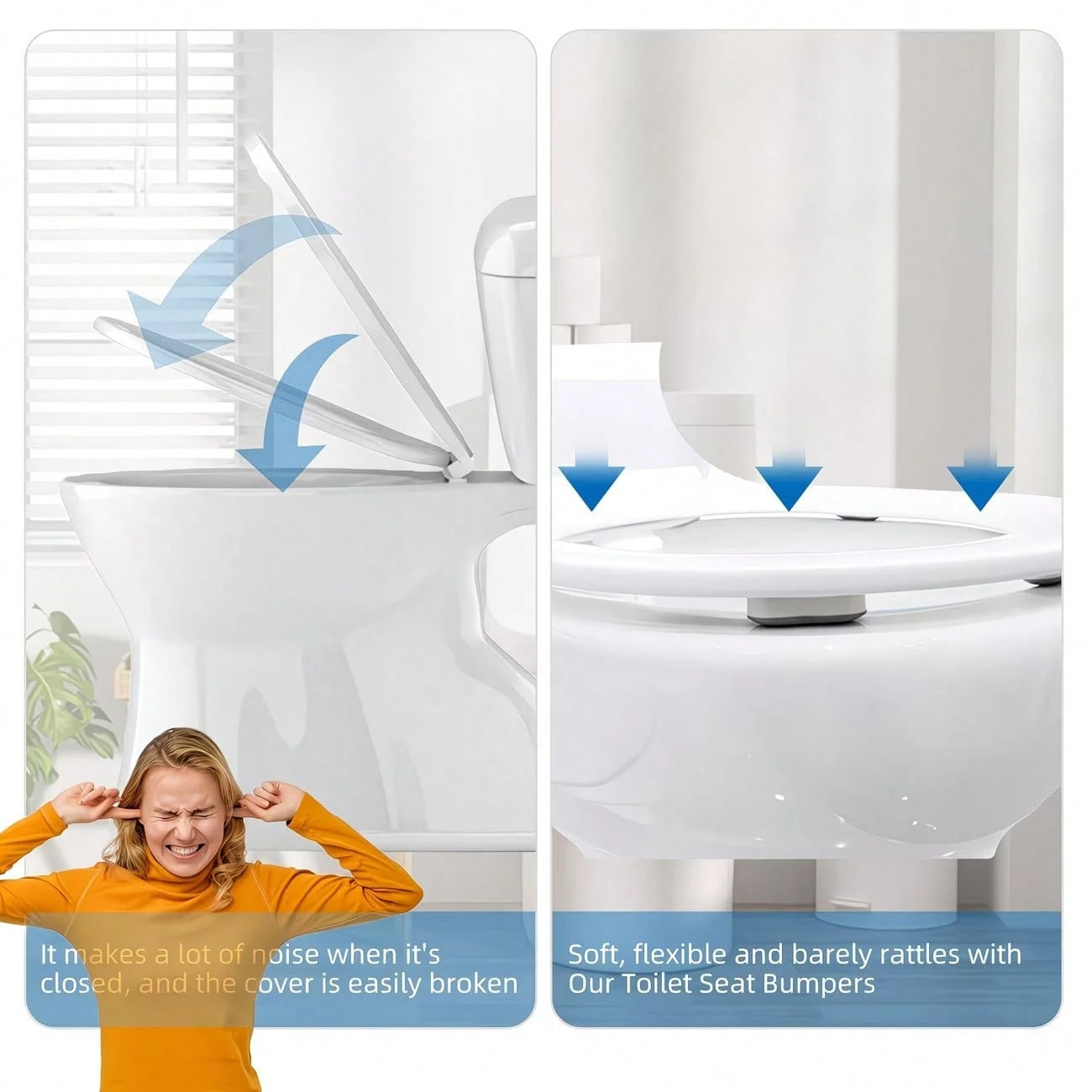 2/4/6/8/10Pcs Toilet Seat Cushion Edge Guards, With Strong Cushioning And Adhesive Function, Suitable For Toilet Accessory Installation, Making Your Toilet Seat More Stable And Comfortable