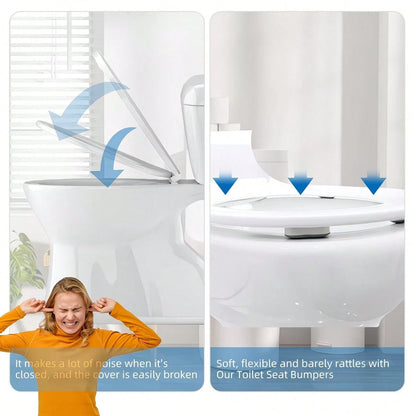 2/4/6/8/10Pcs Toilet Seat Cushion Edge Guards, With Strong Cushioning And Adhesive Function, Suitable For Toilet Accessory Installation, Making Your Toilet Seat More Stable And Comfortable