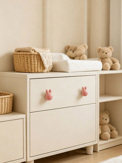 2/4pcs Pink Bow Drawer Pulls- Decorative Handles With Screws, Cute Style For Kids Bedroom Wardrobe Drawers, Cabinets And Other Furniture