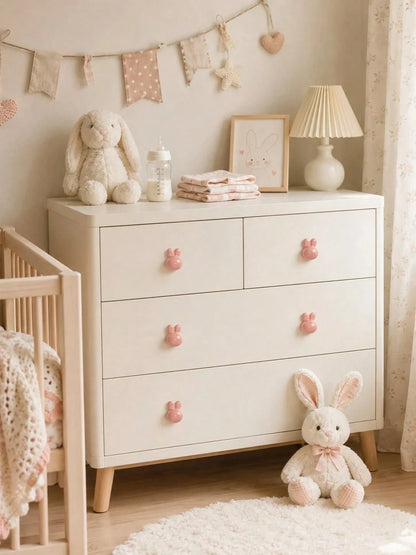 2/4pcs Pink Bow Drawer Pulls- Decorative Handles With Screws, Cute Style For Kids Bedroom Wardrobe Drawers, Cabinets And Other Furniture