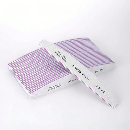 2/5pcs Double-Sided Nail Files, Washable, Reusable, Suitable For Natural Nails And Acrylic Nails, Manicure Tools For Home And Nail Salon Use. Nail Supplies, Nail Tools, Nail Art Tools, Back To School