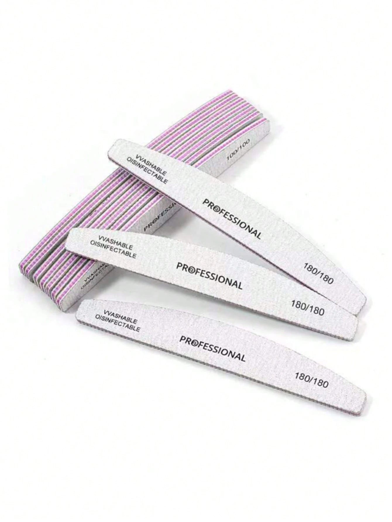 2/5pcs Double-Sided Nail Files, Washable, Reusable, Suitable For Natural Nails And Acrylic Nails, Manicure Tools For Home And Nail Salon Use. Nail Supplies, Nail Tools, Nail Art Tools, Back To School