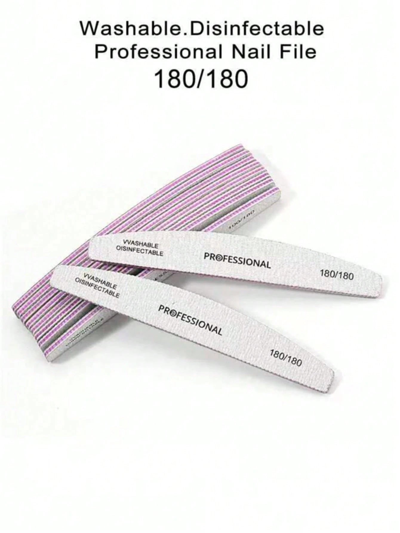 2/5pcs Double-Sided Nail Files, Washable, Reusable, Suitable For Natural Nails And Acrylic Nails, Manicure Tools For Home And Nail Salon Use. Nail Supplies, Nail Tools, Nail Art Tools, Back To School