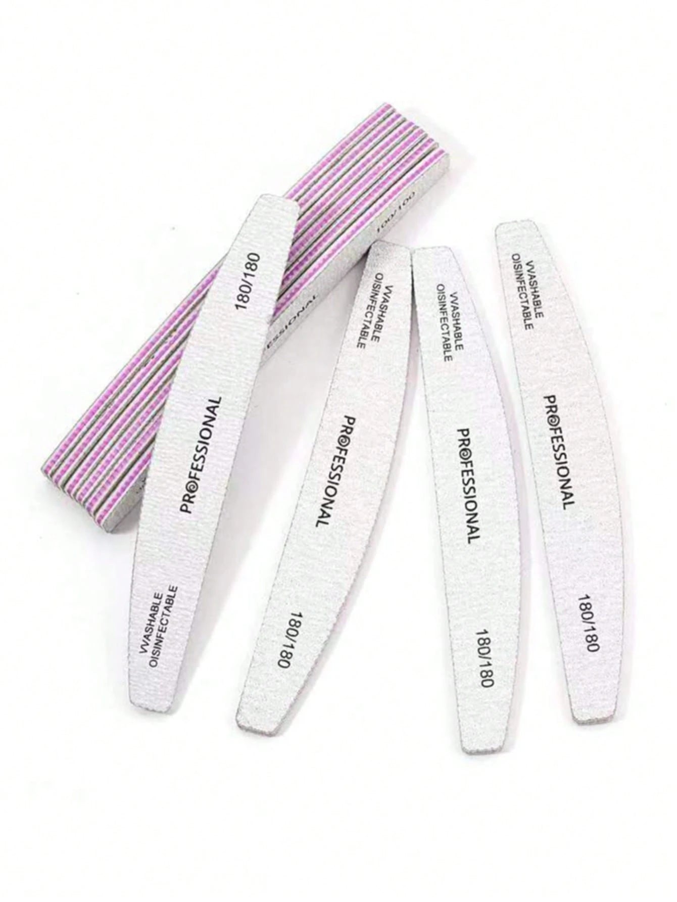 2/5pcs Double-Sided Nail Files, Washable, Reusable, Suitable For Natural Nails And Acrylic Nails, Manicure Tools For Home And Nail Salon Use. Nail Supplies, Nail Tools, Nail Art Tools, Back To School