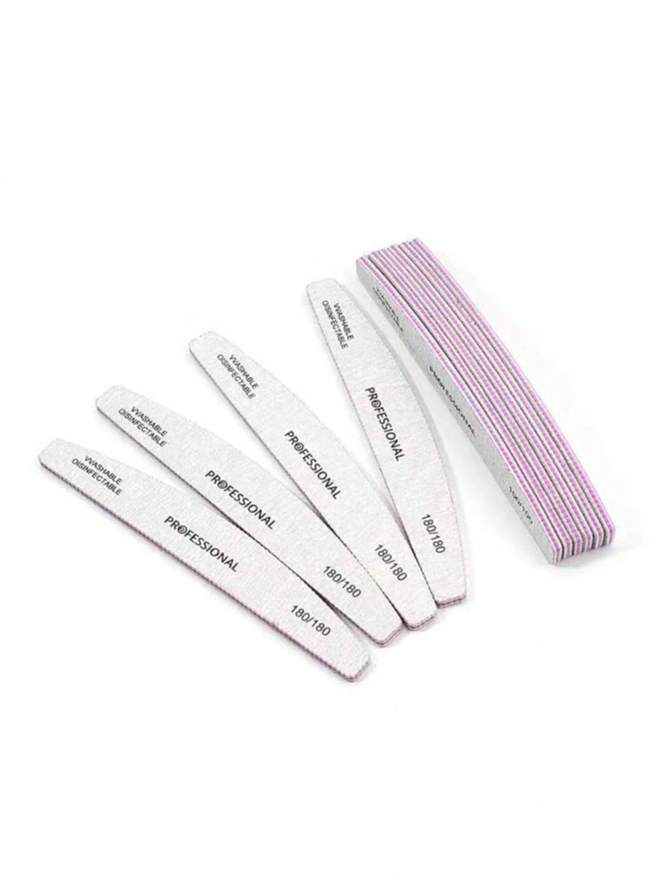 2/5pcs Double-Sided Nail Files, Washable, Reusable, Suitable For Natural Nails And Acrylic Nails, Manicure Tools For Home And Nail Salon Use. Nail Supplies, Nail Tools, Nail Art Tools, Back To School