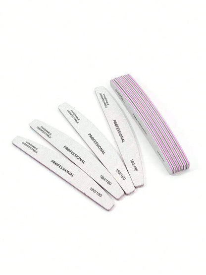 2/5pcs Double-Sided Nail Files, Washable, Reusable, Suitable For Natural Nails And Acrylic Nails, Manicure Tools For Home And Nail Salon Use. Nail Supplies, Nail Tools, Nail Art Tools, Back To School