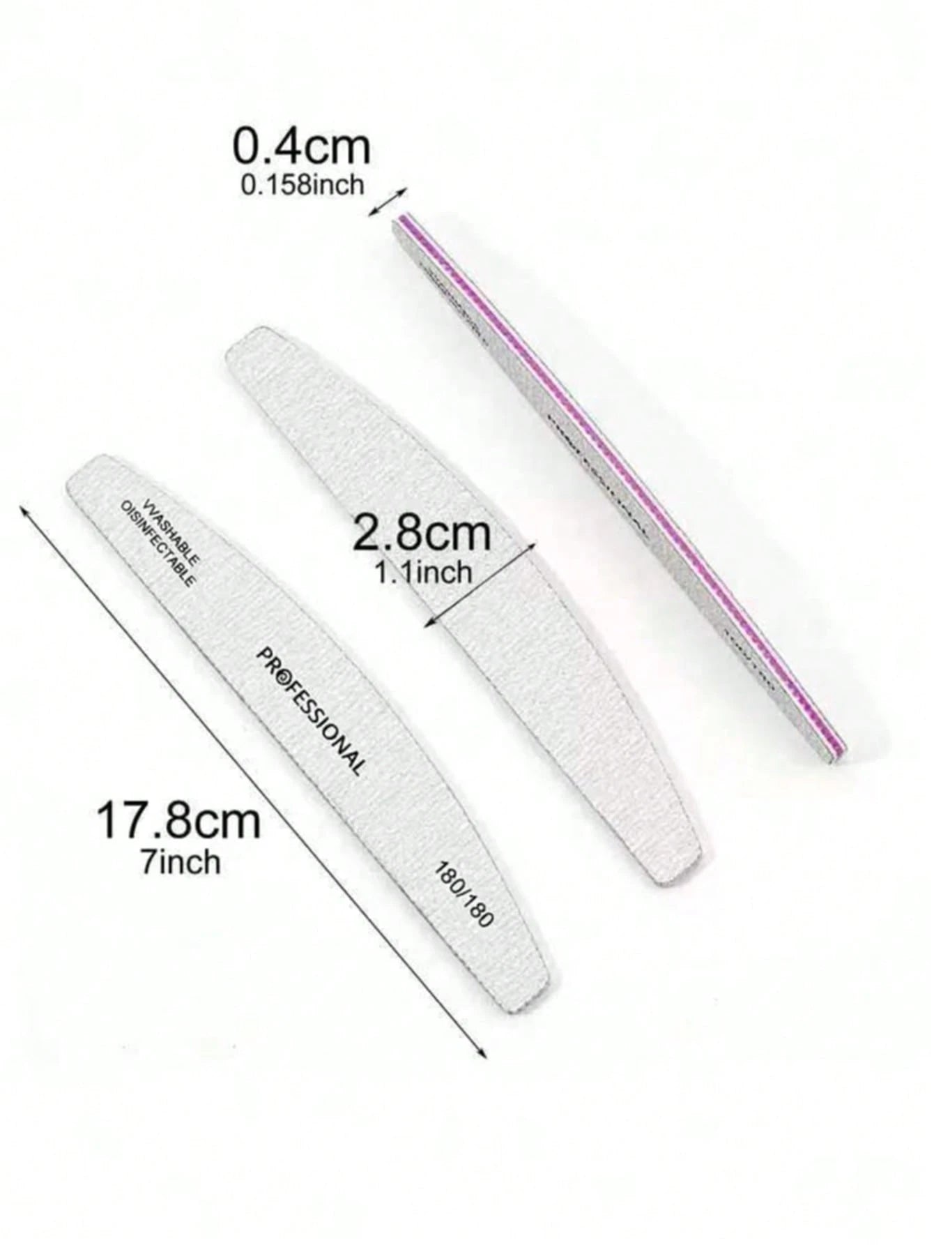 2/5pcs Double-Sided Nail Files, Washable, Reusable, Suitable For Natural Nails And Acrylic Nails, Manicure Tools For Home And Nail Salon Use. Nail Supplies, Nail Tools, Nail Art Tools, Back To School