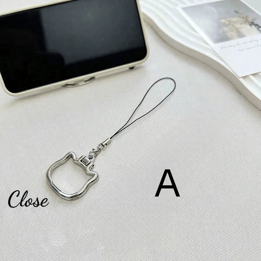 2-In-1 Multifunctional Phone Lanyard Holder, Portable Slouchy Bracket, Metal Folding Ring Pendant Phone/Tablet Stand, Suitable As Birthday/Holiday Gift For Mother, Family And Friends
