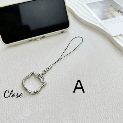 2-In-1 Multifunctional Phone Lanyard Holder, Portable Slouchy Bracket, Metal Folding Ring Pendant Phone/Tablet Stand, Suitable As Birthday/Holiday Gift For Mother, Family And Friends