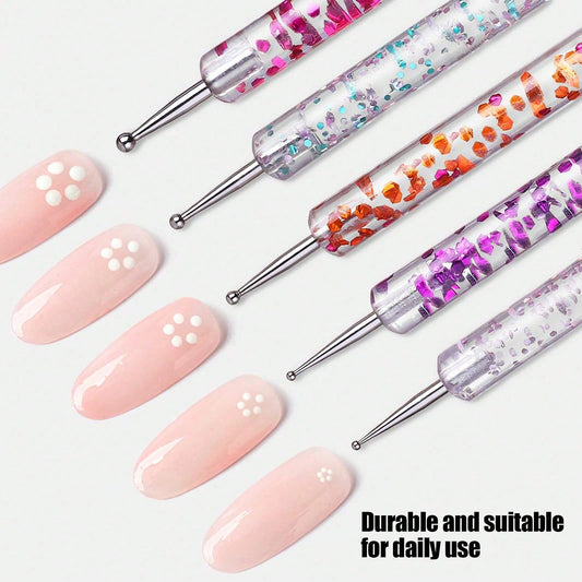 2-In-1 Rhinestone & Dotting Nail Art Pen Set, Nail Art Tools, Gel Nail Polish Design Drawing Pens, Nail Rhinestone Pens, Nail Gem Picker Pens, Beads, Pearl Nail Art Decorative Pens, DIY Gel Nail Dotti