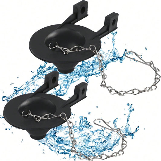 2 Pack 2-Inch Toilet Flapper Replacement Kit, Universal Flush Valve Flapper U2013 Fits Kohler, Toto &Amp; American Standard, Water-Saving Rubber With Stainless Steel Chain &Amp; Hook, Easy To Install