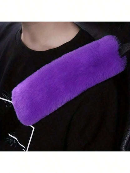 2 Packs Plush Seat Belt Covers Warm Shoulder Belt Covers Faux Fur Car Supplies Plush Seat Belt Covers For Backpacks For Men And Women