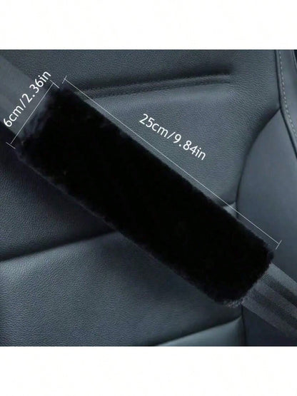 2 Packs Plush Seat Belt Covers Warm Shoulder Belt Covers Faux Fur Car Supplies Plush Seat Belt Covers For Backpacks For Men And Women