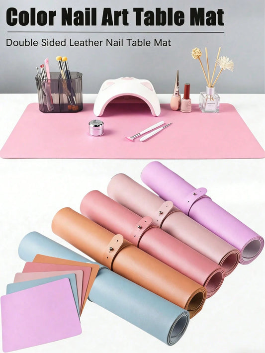 2 Pieces/1-Piece Set Of Fiber Leather Nail Table Pads, Colorful Foldable Nail Hand Support Pads, Suitable For Nail Armrest Pads, Soft Ultra-Fine Fiber Leather Nail Pads, Waterproof And Stain Resistant