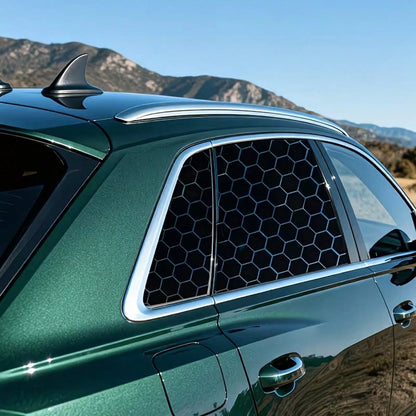 2 Pieces Set Of GM Window Film Decoration, Self-Adhesive Hexagonal Honeycomb Vinyl Stickers, Truck Side Window Honeycomb Stickers, Waterproof, Sunproof, Scratch-Resistant, Durable Stickers, Classic Pa