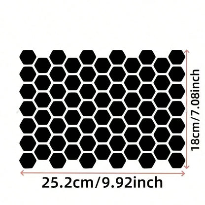 2 Pieces Set Of GM Window Film Decoration, Self-Adhesive Hexagonal Honeycomb Vinyl Stickers, Truck Side Window Honeycomb Stickers, Waterproof, Sunproof, Scratch-Resistant, Durable Stickers, Classic Pa