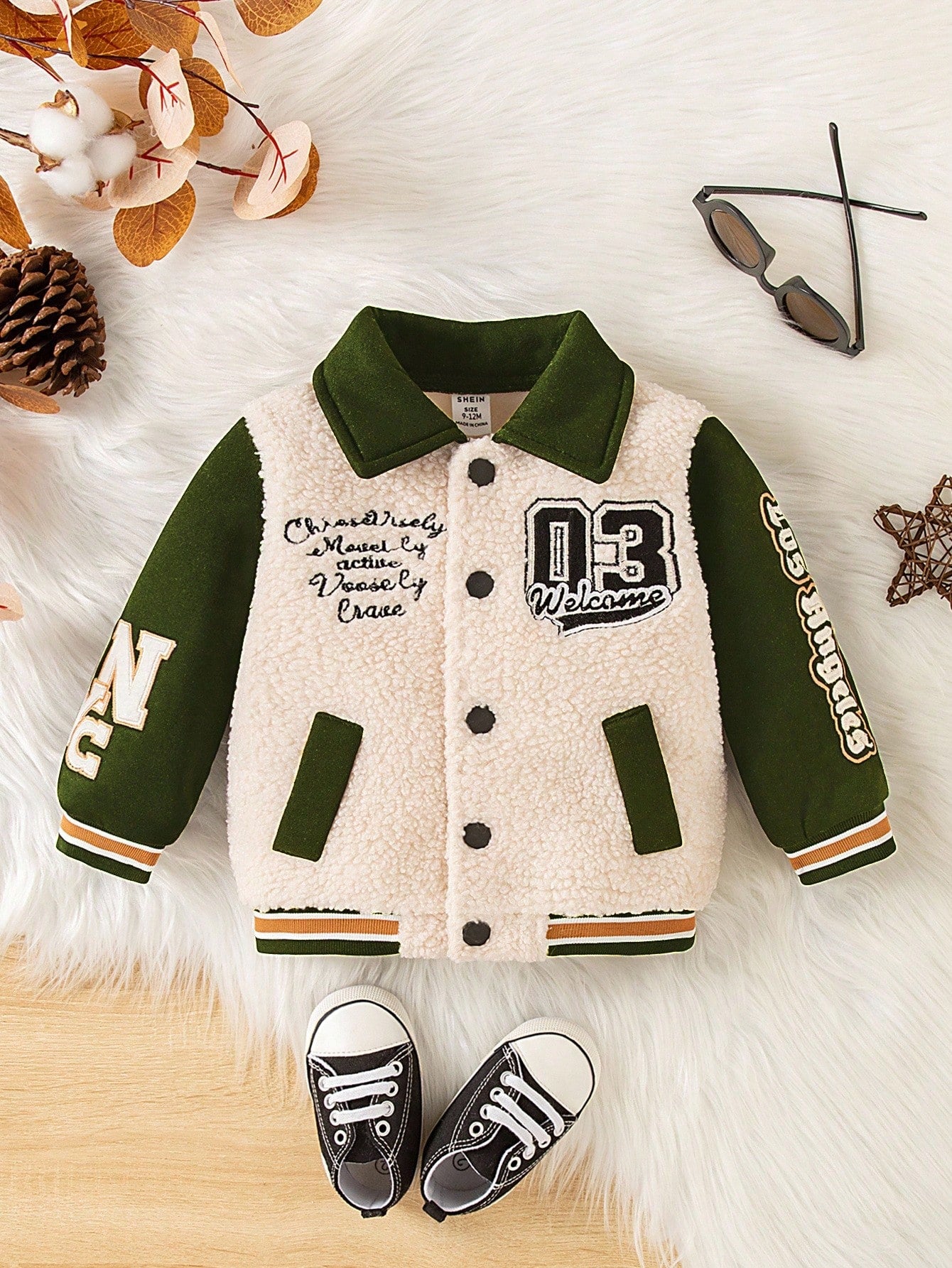 2024 New Autumn/Winter Fashion Street Style Lapel Jacket For Baby Boys Fall