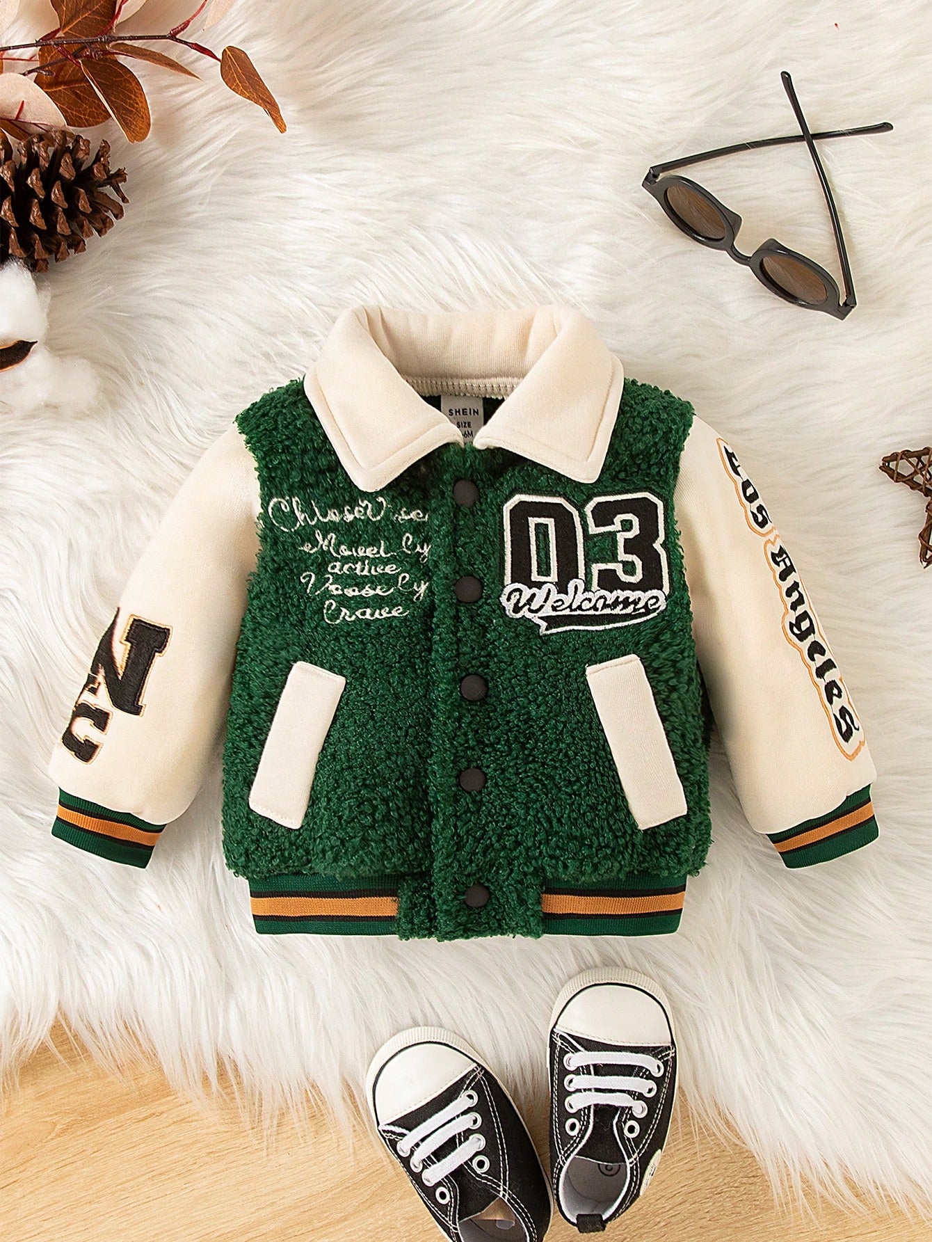 2024 New Autumn/Winter Fashion Street Style Lapel Jacket For Baby Boys Fall