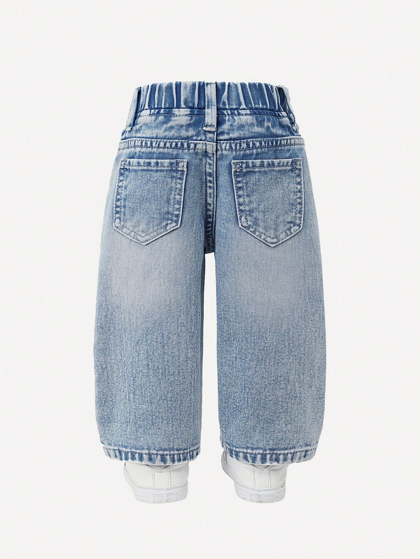 2025 Autumn Baby Girl Cute Cross Applique Straight Leg Jeans,Vintage Distressed Denim Set,Pink And Blue Casual Back-To-School,Retro Christian Clothes
