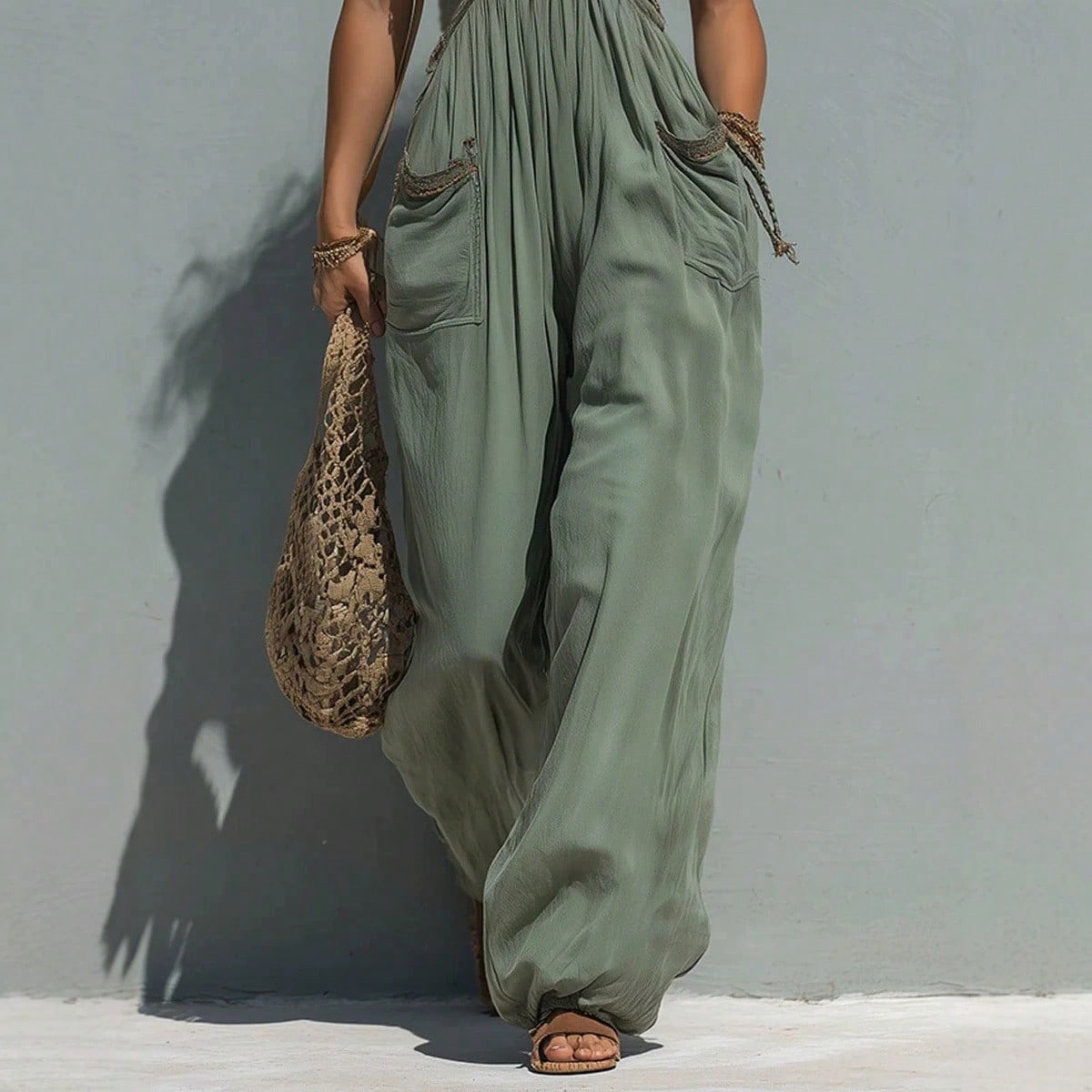 2026 European And American Women's Clothing, Solid Color Strapless Sleeveless Sexy Long Dress, Resort Style Jumpsuit
