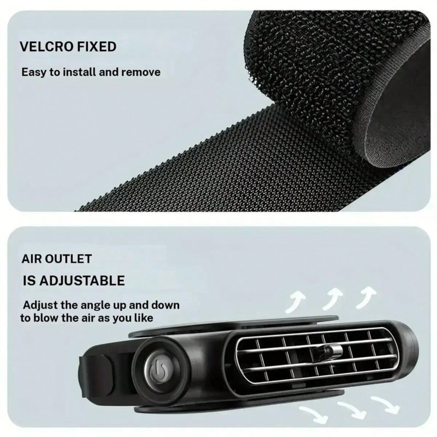 2026 New Model Car Seat Fan- High-Power Turbo Airflow, USB-Powered, Rear-Mounted For Automobiles