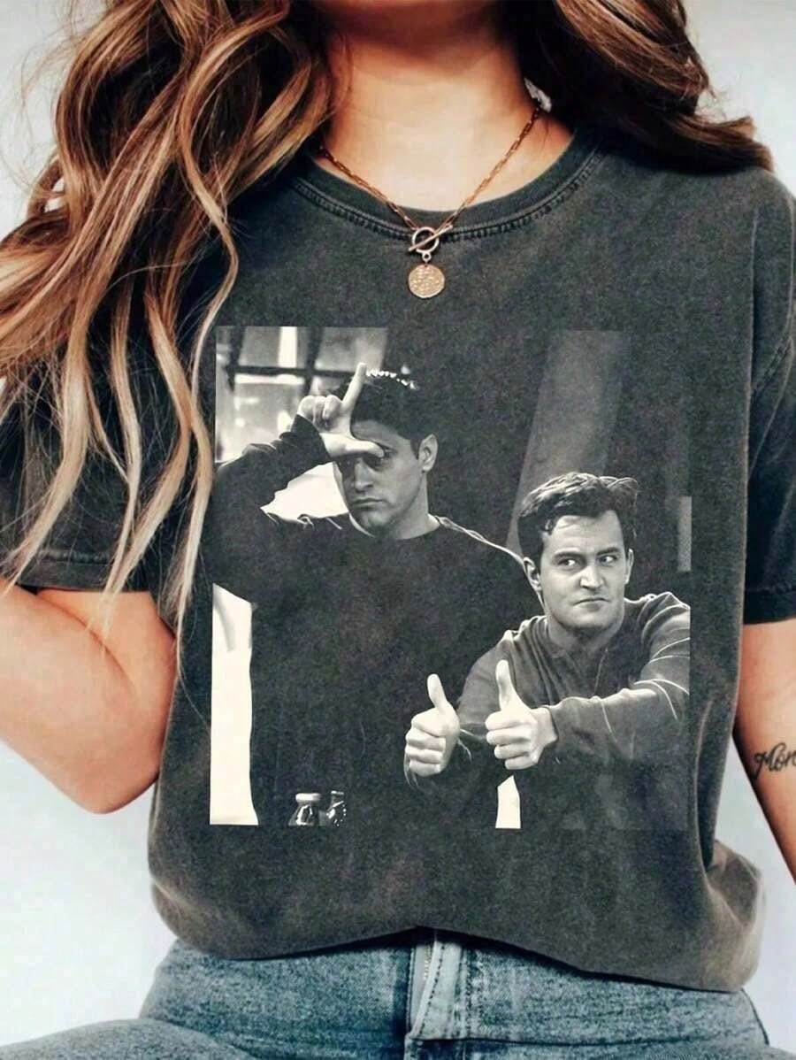 2026 Summer TopsOversized "It's Never Luck" Slogan T-Shirt, Distressed Charcoal Black, Short Sleeve, Heavy Washed Frayed Edges + Vintage Print Crafts