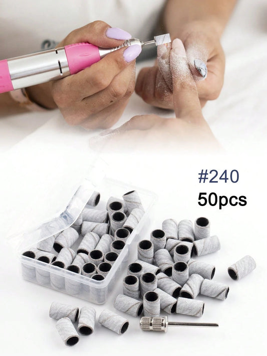 20pcs New Multifunctional Nail Sanding Rings 240 Grit