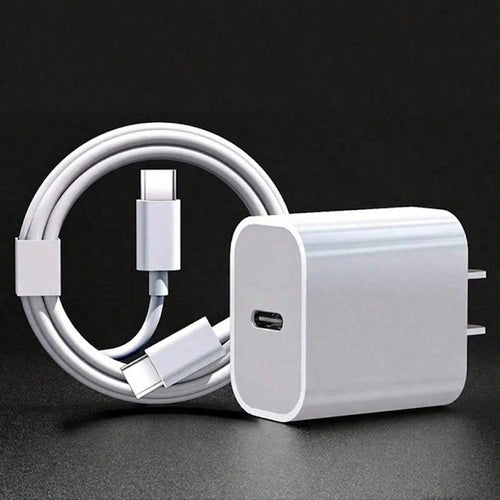 20W Fast Charging Set: USB C Wall Charger + 3.3Ft/100cm USB C To Type C Cable, Compatible With IPhone 17 Pro Max/17 Pro/17/16/15 Pro Max/15 Pro/15 Plus/15, Type-C Devices
