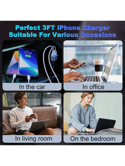 20W Fast PD Charging Cable- Lightning Cables Compatible With Apple 14 13 12 11 Pro Max Mini 14 8 Plus X XR XS USB C Cable For Gaming And Earphone Accessories With Quick Charge And Sync