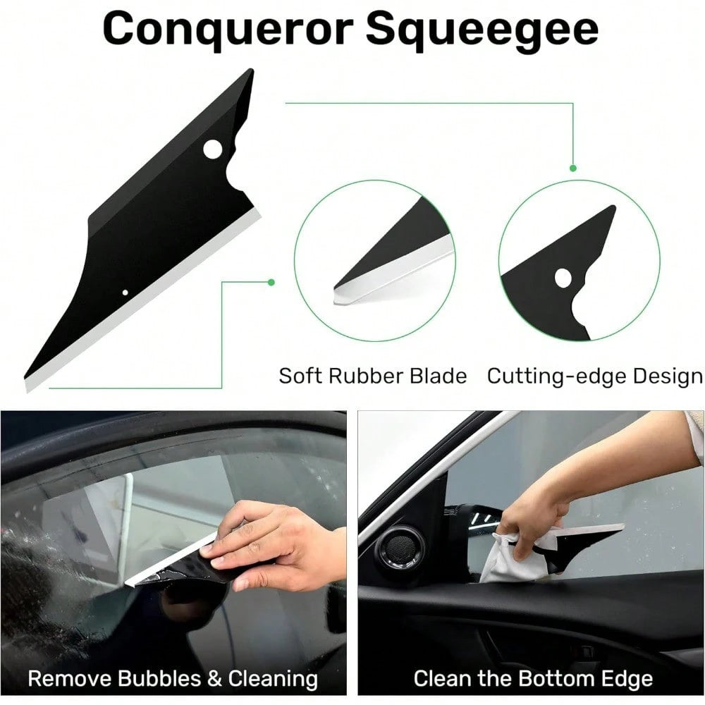 24 Pcs Window Tint Kit, Vinyl Wrap Tool Kit- Professional Window Tint Tools & Squeegee For Vinyl- Complete Car Wrap Kit For Car Wrap, Stained Glass Window Film, Wallpaper, Water Blades Tool