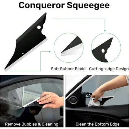 24 Pcs Window Tint Kit, Vinyl Wrap Tool Kit- Professional Window Tint Tools & Squeegee For Vinyl- Complete Car Wrap Kit For Car Wrap, Stained Glass Window Film, Wallpaper, Water Blades Tool