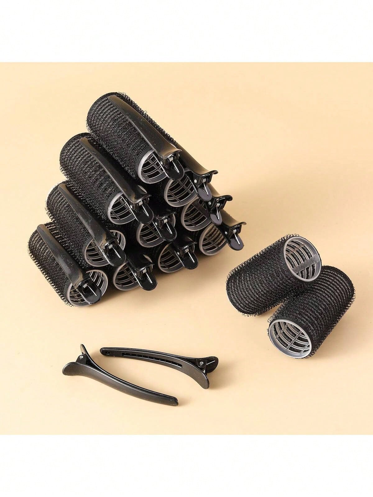 24pcs/3sets Self-Locking Hair Curlers Set, Suitable For Short To Medium Length Hair. Self-Locking Hair Curlers Set, Heatless Hair Curlers Set With Clips, Suitable For Fine To Coarse Hair. Hair Curlers