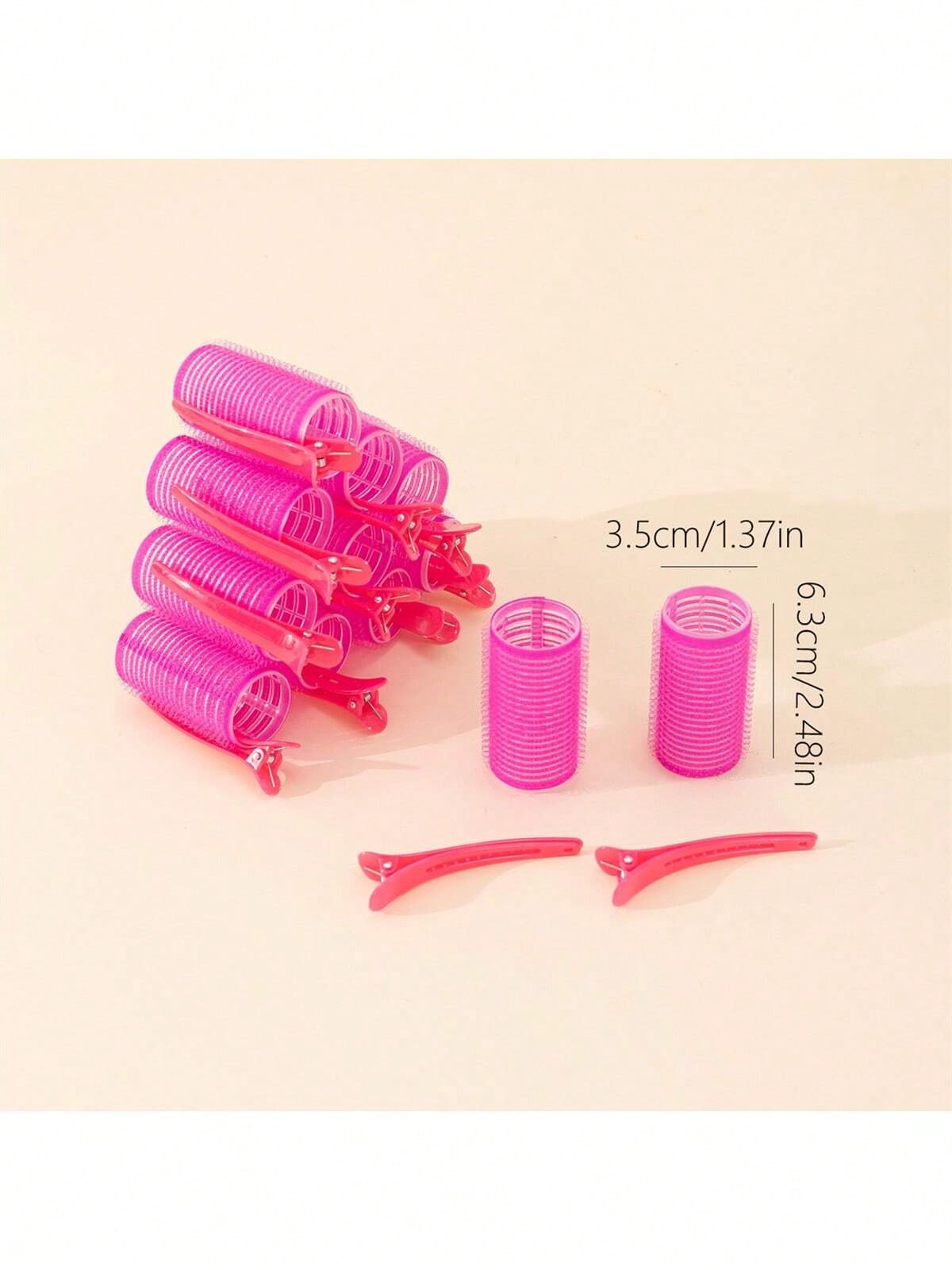 24pcs/3sets Self-Locking Hair Curlers Set, Suitable For Short To Medium Length Hair. Self-Locking Hair Curlers Set, Heatless Hair Curlers Set With Clips, Suitable For Fine To Coarse Hair. Hair Curlers