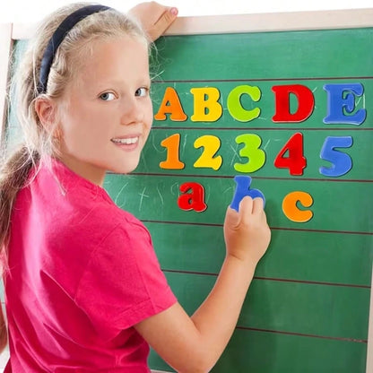 26 Pieces Magnetic English Alphabet Letters, Colorful Uppercase ABC Fridge Magnets For Kids, Montessori Educational Early Learning Toys, Preschool Spelling Learning Game, Toddler Refrigerator Magnetic