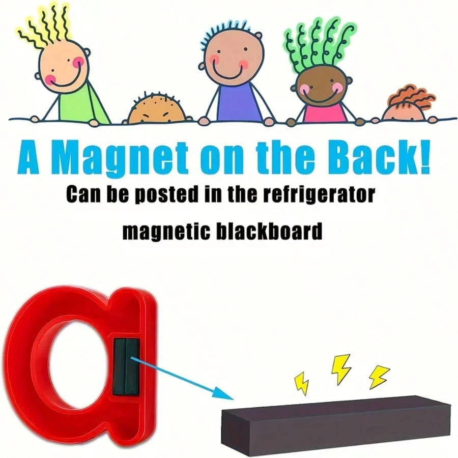 26 Pieces Magnetic English Alphabet Letters, Colorful Uppercase ABC Fridge Magnets For Kids, Montessori Educational Early Learning Toys, Preschool Spelling Learning Game, Toddler Refrigerator Magnetic