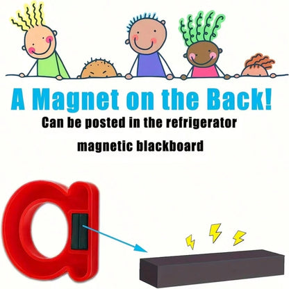 26 Pieces Magnetic English Alphabet Letters, Colorful Uppercase ABC Fridge Magnets For Kids, Montessori Educational Early Learning Toys, Preschool Spelling Learning Game, Toddler Refrigerator Magnetic