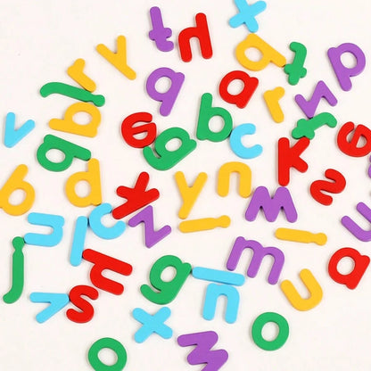 26pcs Multicolor Wooden Alphabet Letter Spelling Word Puzzle Board Game, Montessori Educational Learning Toy, Infant Toddler Travel Toy