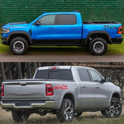 2pcs 4X4 Off-Road Vehicle Truck Trunk Stickers, Vinyl Decorative Stickers, Suitable For Car Body Decoration Accessories