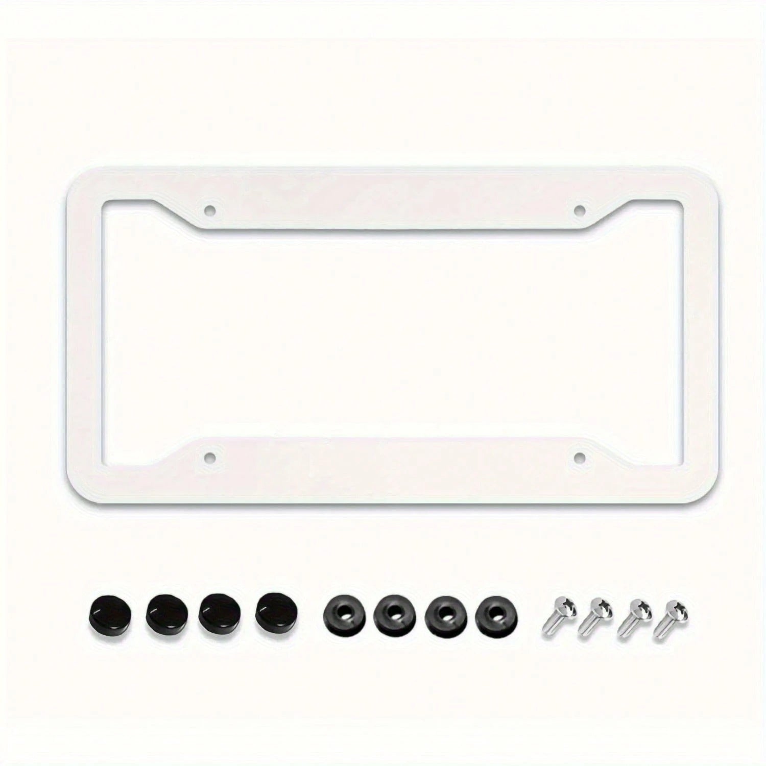2pcs Black Leopard Print Stainless Steel License Plate Frames, Premium Auto Decor With Covers & Screws For US Vehicles, Ideal For Car Customization Lovers,Car Cover,Car Must Haves,Gifts,Car Decor,Car