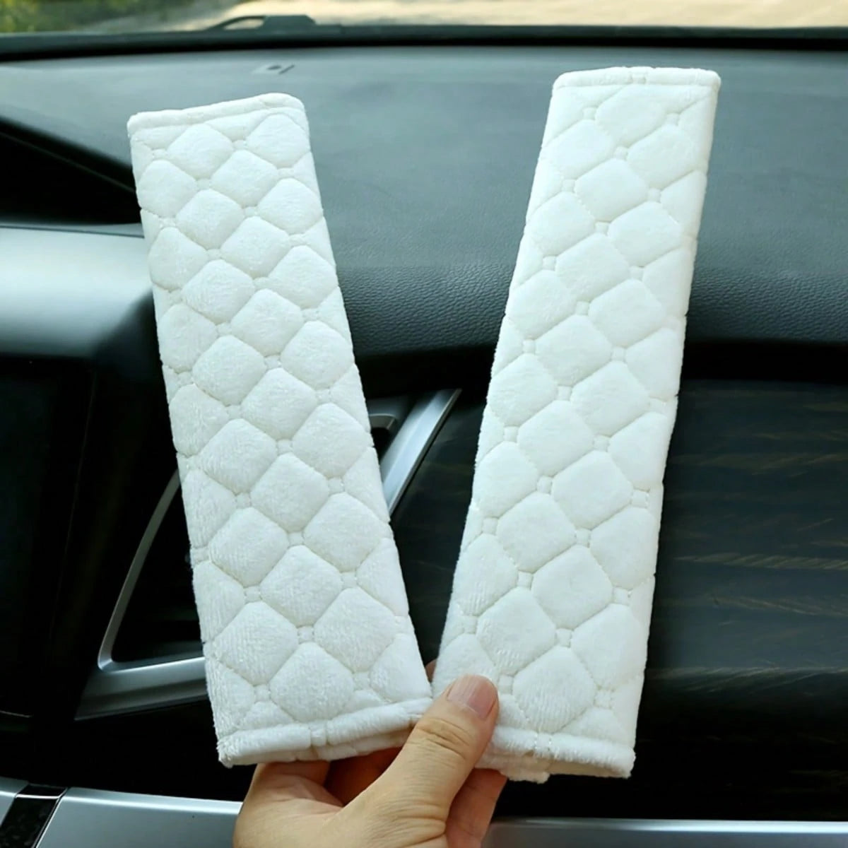 2Pcs Car Seat Belt Shoulder Pads, Soft And Breathable Shoulder Protectors, Suitable For Cars, Trucks, SUVs, And Trucks. Universal Seat Belt Shoulder Pads, Unisex Car Interior Accessories, Car Interior