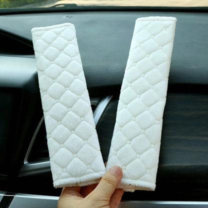 2Pcs Car Seat Belt Shoulder Pads, Soft And Breathable Shoulder Protectors, Suitable For Cars, Trucks, SUVs, And Trucks. Universal Seat Belt Shoulder Pads, Unisex Car Interior Accessories, Car Interior